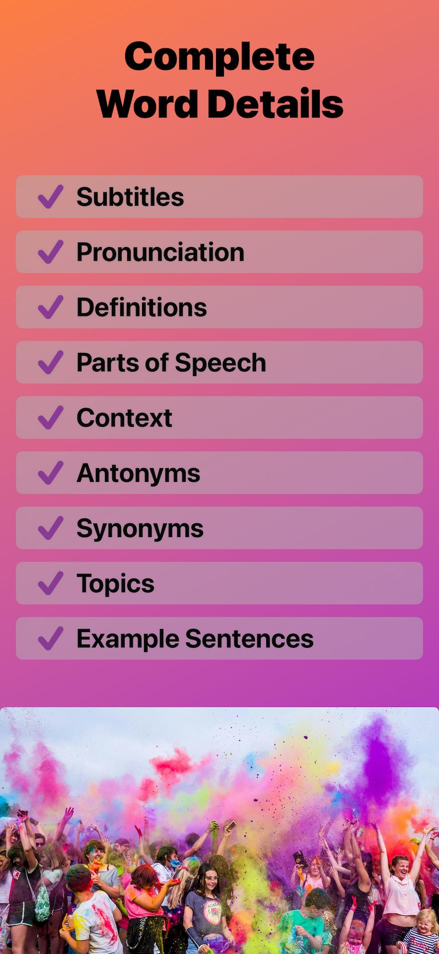 Complete Word Details