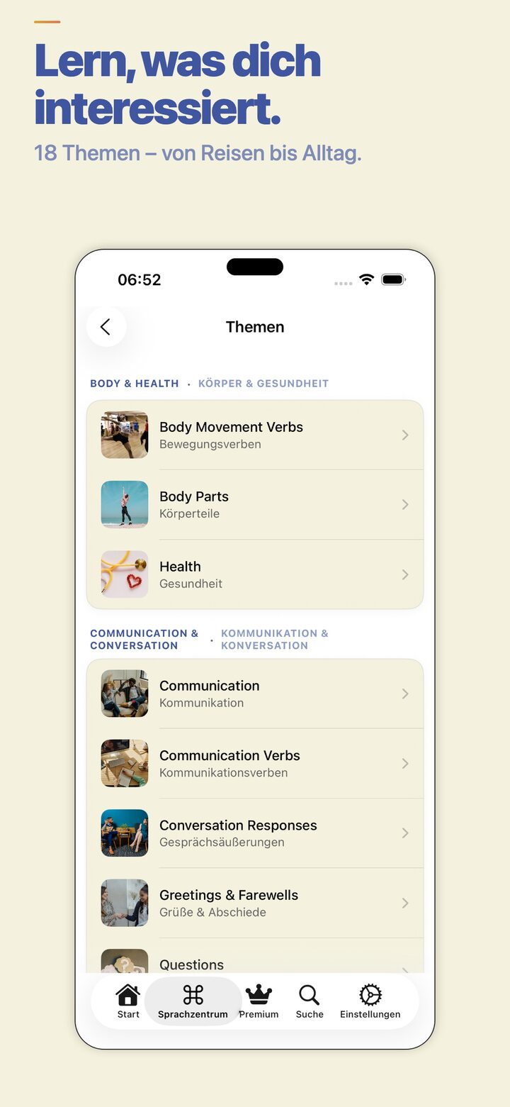 Browse vocabulary by themed topic