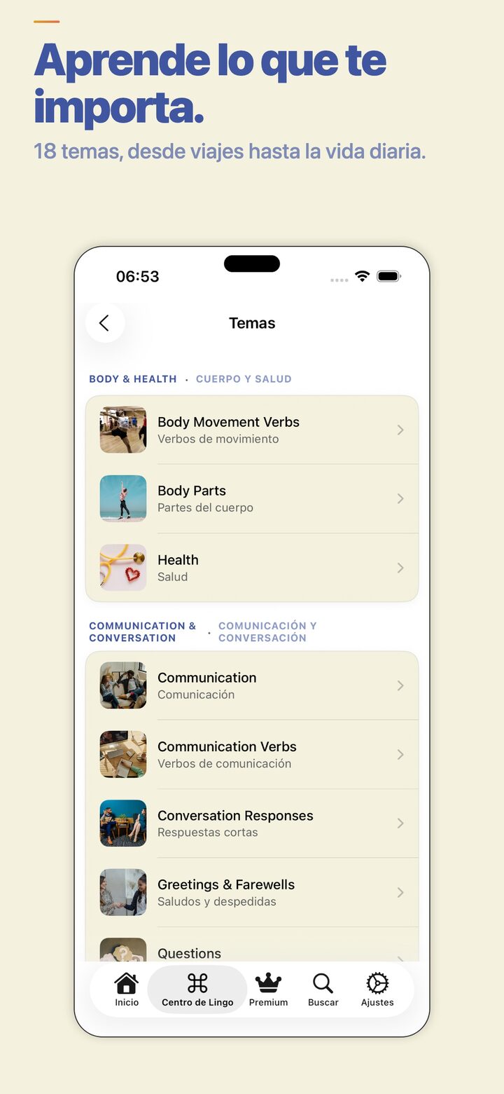 Browse vocabulary by themed topic