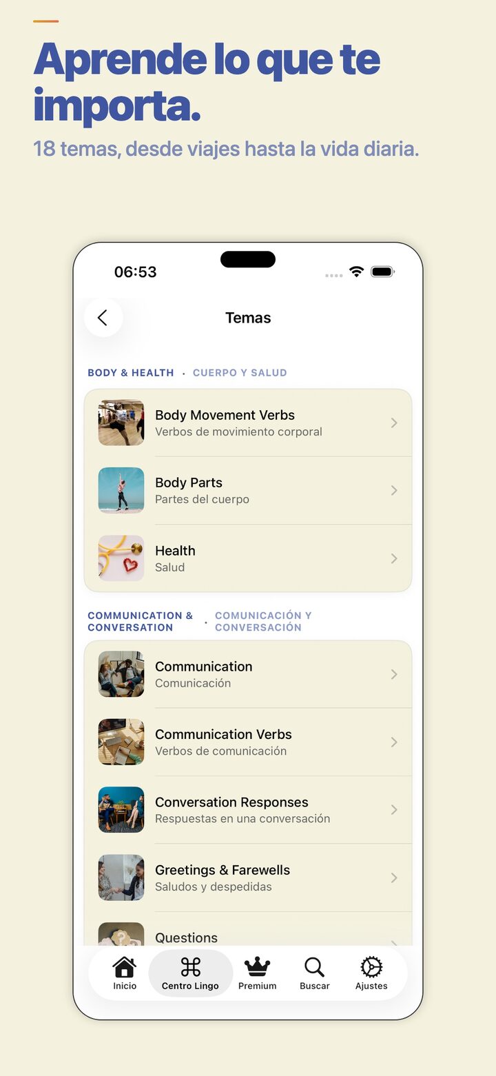 Browse vocabulary by themed topic