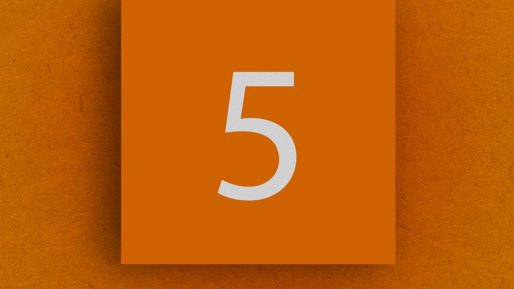 Image for the word: five (English Vocabulary)